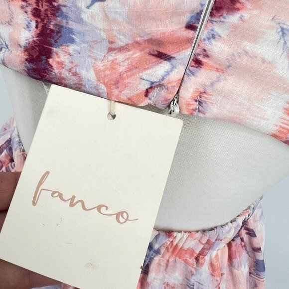 Fanco Cutout Tiered Sleeveless Maxi Dress Multicolor Pink Purple Size Medium NWT - Picture 8 of 12